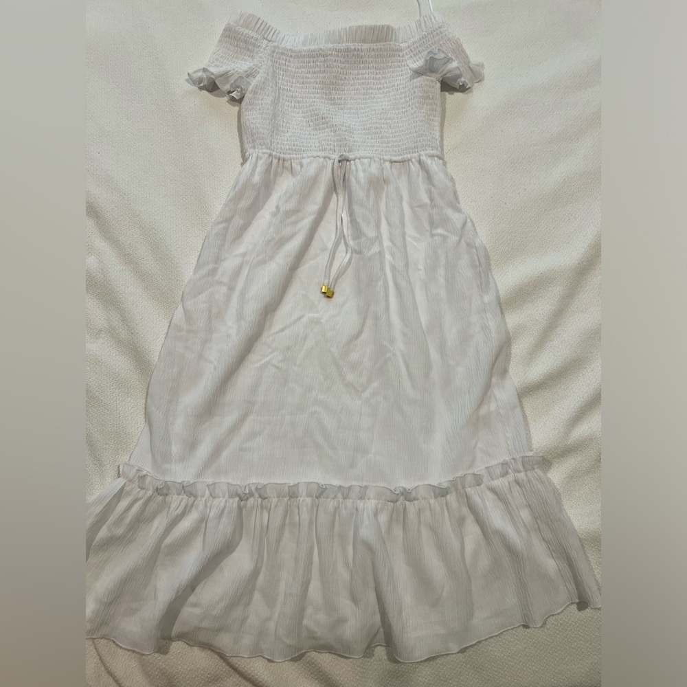 Michael Kors Smocked Off-Shoulder Summer Dress